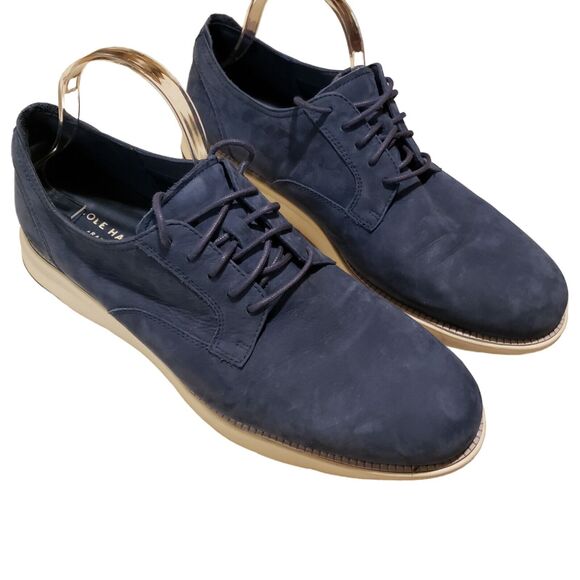 Cole Haan Men’s Grand Horizon II Navy Blue Suede Sneakers Size 13M - Picture 1 of 9